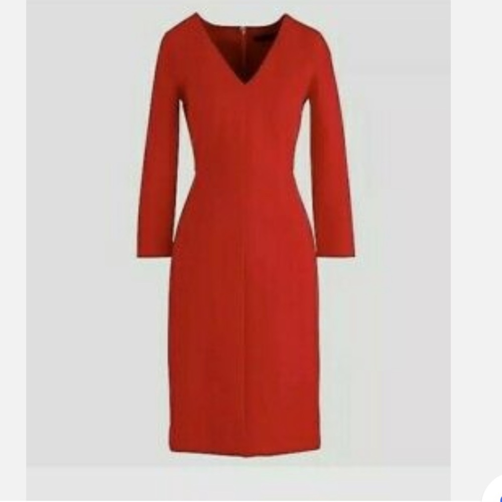 J. Crew v neck long sleeve ponte sheath dress